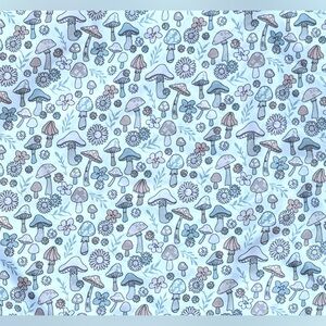 London Kaye Mushroom Floral Pillowcase Cutter Fabric Cottage Goblin Gremlin Core